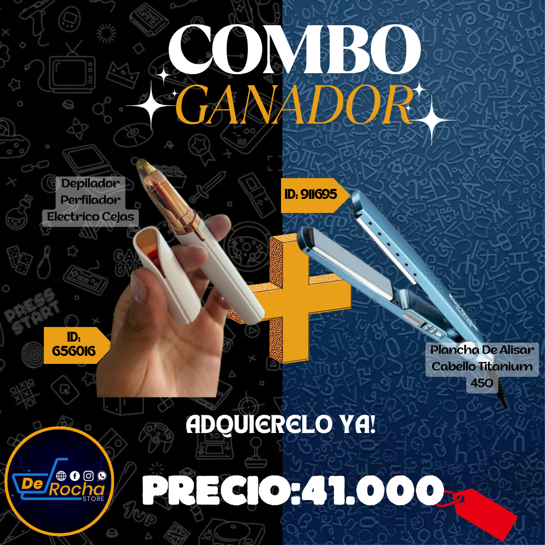 combo plancha+depilador cejas